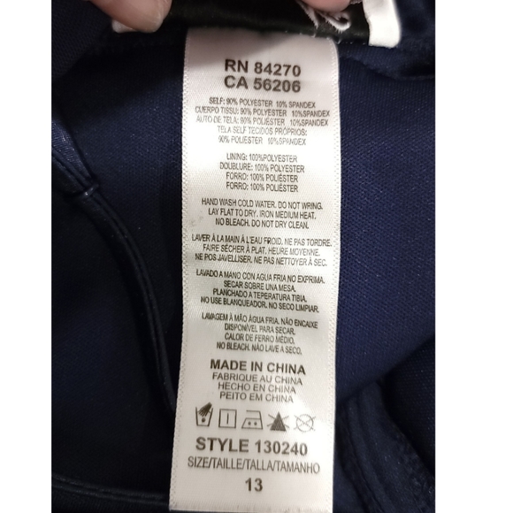 Haute Nights Ruched Mesh PeekABoo Back Sweetheart Neckline Gown Navy Blue Sz 13 - Picture 8 of 8